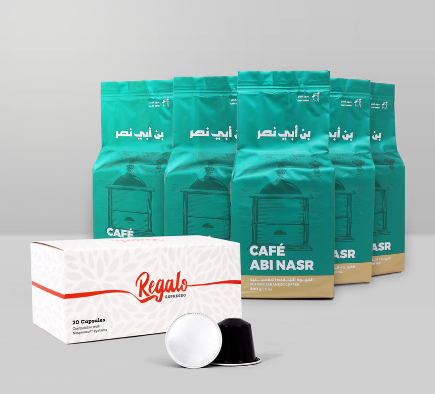 buy 1kg of coffee and get a box of capsules for free